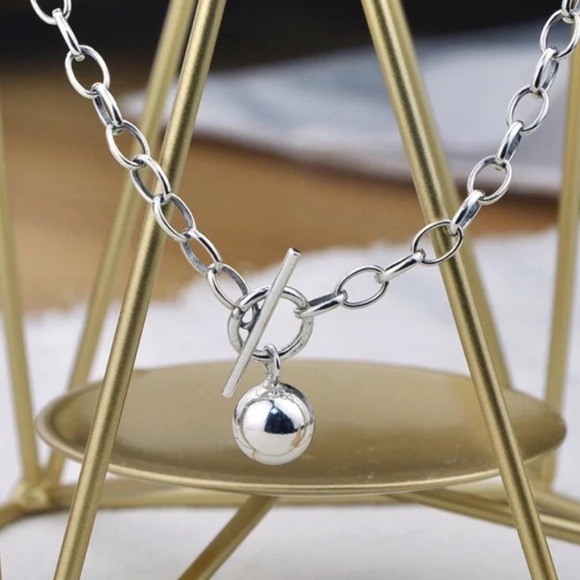 “18” ROUND BEAD 925 STERLING SILVER NECKLACE, NICE NECKLACE, CUTE NECKLACE - Picture 5 of 6